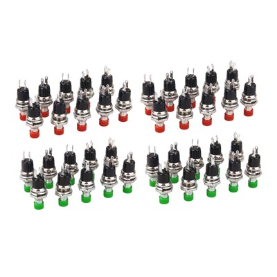 20Pcs Mini Momentary Push Button Switch for Model Railway Hobby In Red&Green 20Pcs Mini Momentary Push Button Switch for Model Railway Hobby In Red&Green