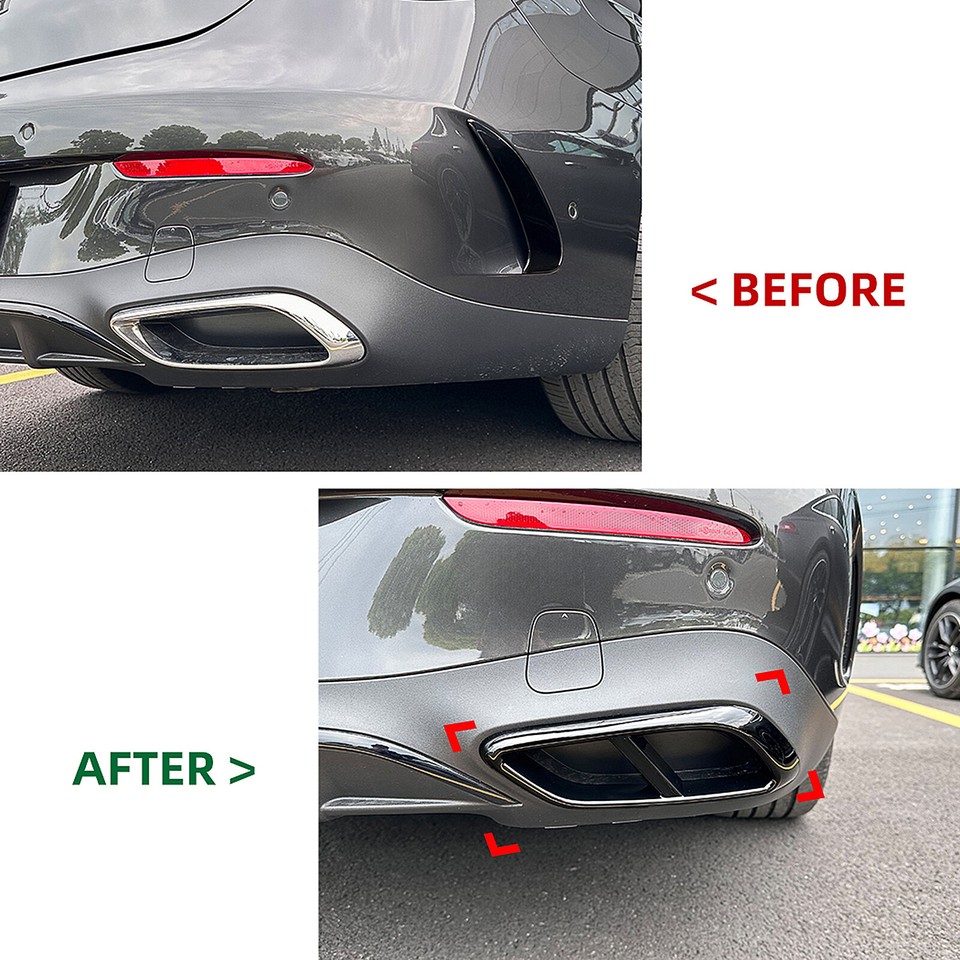 Car Rear Bumper Exhaust Pipe Frame Trim For Benz GLE Class Coupe C236