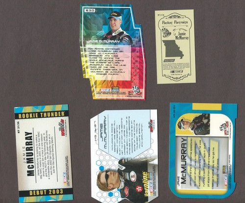 Jamie McMurray - 5 NASCAR Insert Cards ~ NRMT-MT ~ 2003 Press Pass VIP - Picture 2 of 2