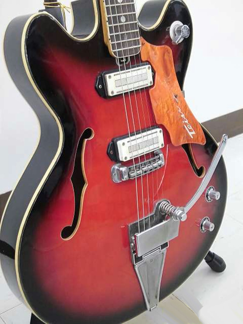 TEISCO Electric guitar 1960s Hollow Body Probably VEGAS66 Case NOT included F S TEISCO Electric guitar 1960s Hollow Body Probably VEGAS66 Case NOT included F S