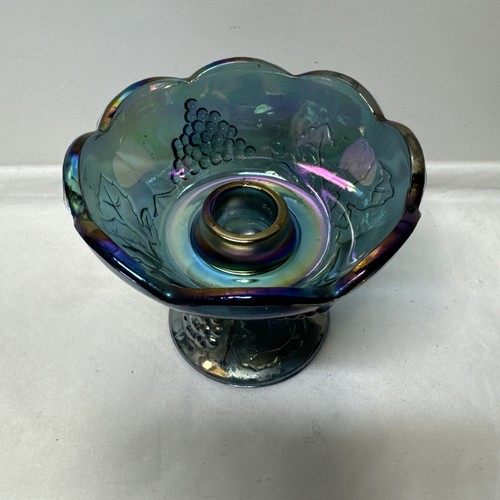 Mangan Glow, Carnival Glas, Indiana Glas, Ernte Traubenmuster Kerze... - Bild 2 von 8