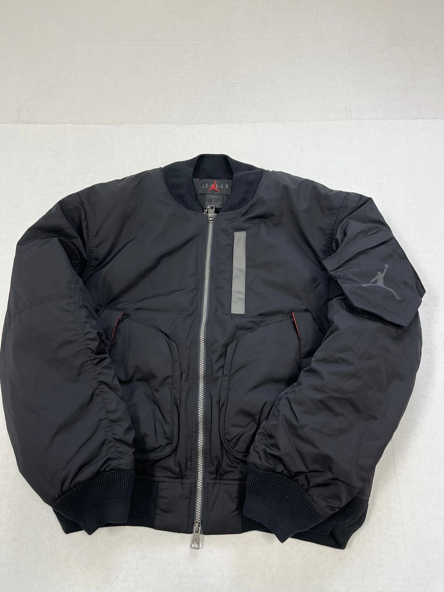 Nike Air Jordan MA-1 Flight Jacket Black Infrared 23 CK6668-010 Men's SMALL