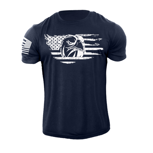 New Men's USA Eagle Flag T Shirt American Stars Patriotic 100% Cotton - Picture 5 of 13
