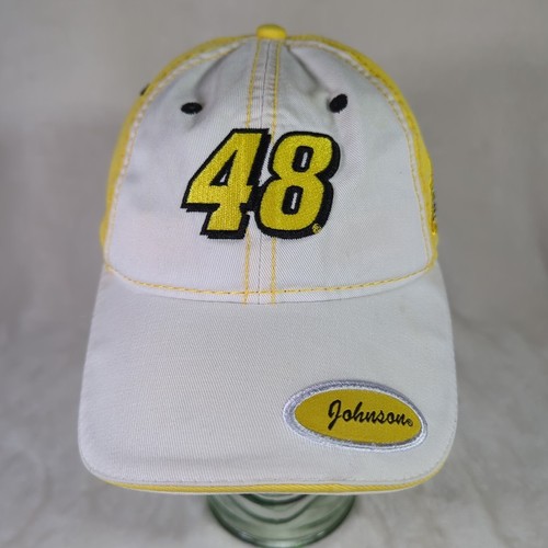 Jimmie Johnson 48 Hat 2007 Nextel Cup Champion Yellow/White NASCAR Lowes Cap - Picture 1 of 10
