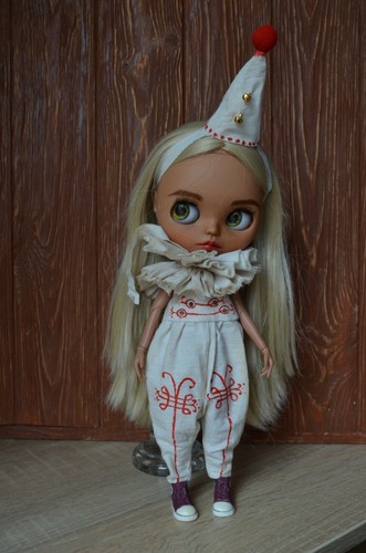 Handgefertigter Overall für Blythe, Outfit für Blythe Puppe, Kleidung für Pullip Clown - Bild 6 von 7