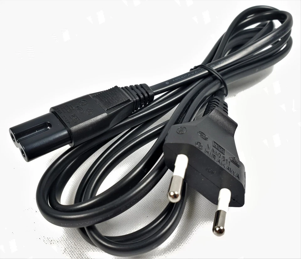 Euro Netzkabel Anschlusskabel Euro Kabel EU Stromkabel 2 pin 2 polig