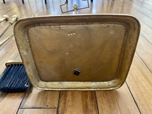 Vintage Fireplace Brass 4 Piece Tool Set 30'' Tall - Picture 11 of 15