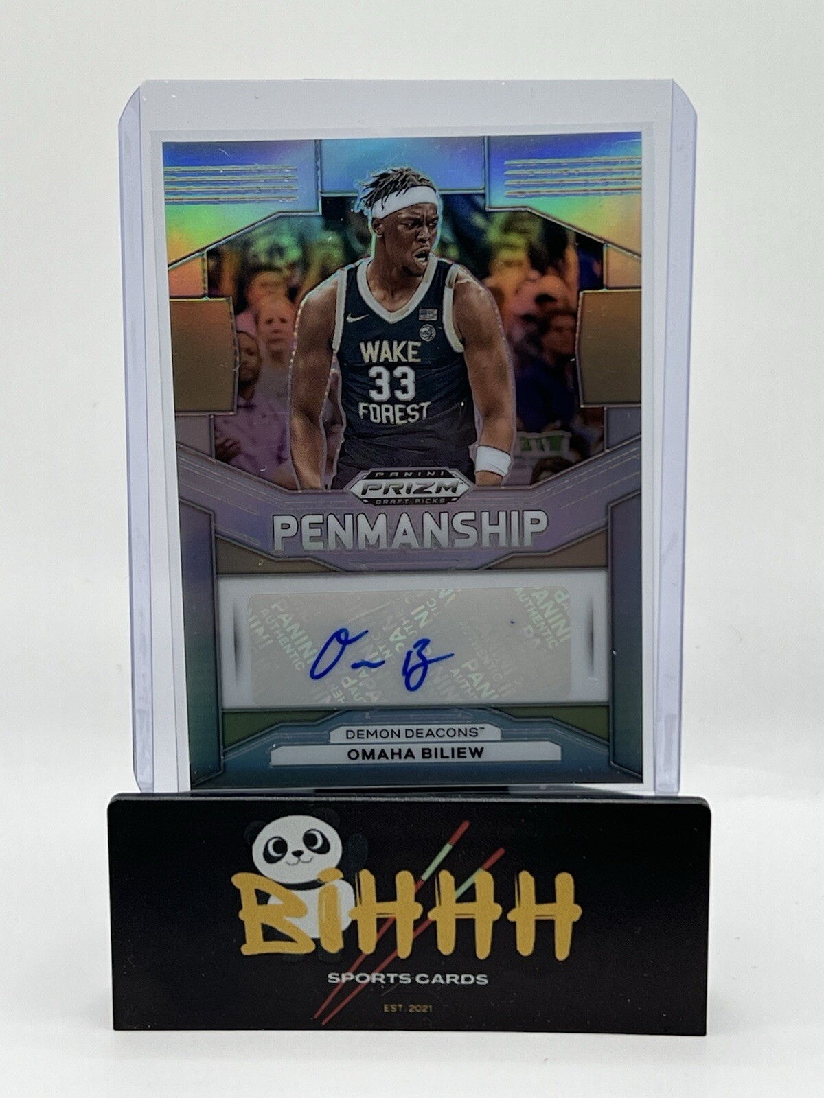 2024 Prizm Draft Picks Basketball Omaha Biliew Penmanship Silver #P-OBW Auto