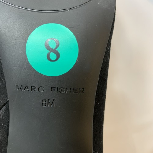 Marc Fisher Damen-Stiefeletten 8 Medium schwarz Wildleder Pfennigabsatz spitz zulaufend NEU - Bild 7 von 9