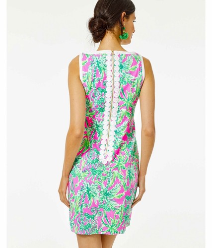 NWT Lilly Pulitzer Kathleen Stretch Shift Dress Prosecco Pink Hangin Around Sz 8 - Picture 3 of 8