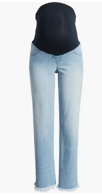 1822 Denim Over the Bump Relaxed Straight Leg Maternity Jeans size 6/28