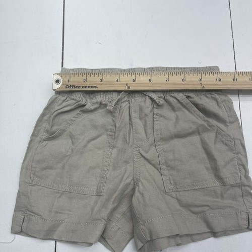 Members Mark Beige Linen Blend Pull On Shorts Youth Girls Size 6 - Picture 3 of 5