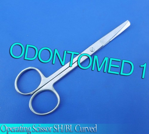 6 Operating Dissecting Surgical Scissors 4.5" Curved Sharp Blunt Blades - Picture 2 of 3