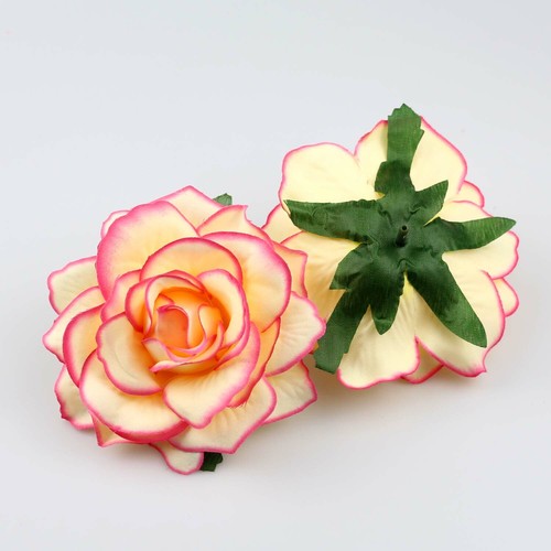 10cm Artificial Silk Rose Flower Heads For DIY Hairpin Corsages Bouquet Making - Picture 4 of 29