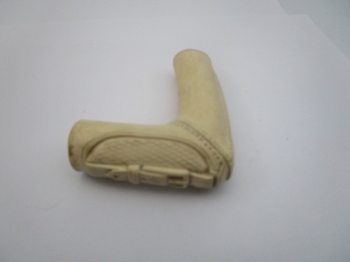 Antiker ausgefallener geschnitzter Gehstock Gehstock Stockspitze nur Gürtel Bucke Motiv aus dem 19. Jh.