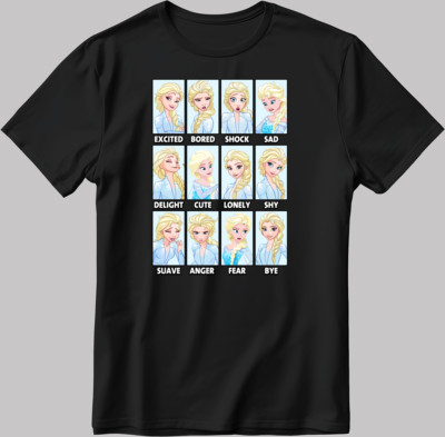 Elsa Disney Moods kurzärmeliges T-Shirt mit B Herren/Frauen C560