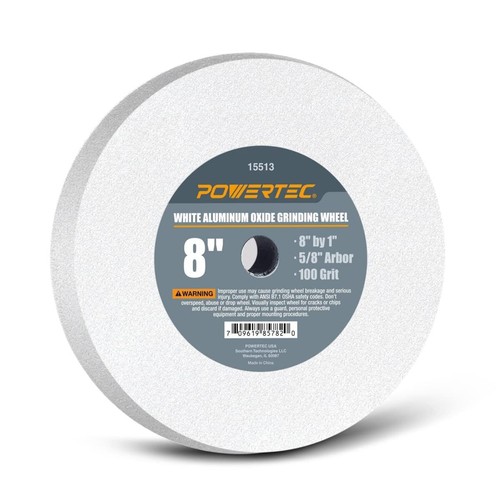 Bench Grinder Wheel 8 Inch 100 Grit, White Aluminum Oxide Grinding Wheel for ...
