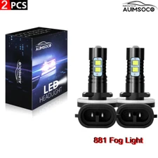 2X High Power 881 898 886 888 LED 6000K Fog Light Driving bulbs Xenon White kit
