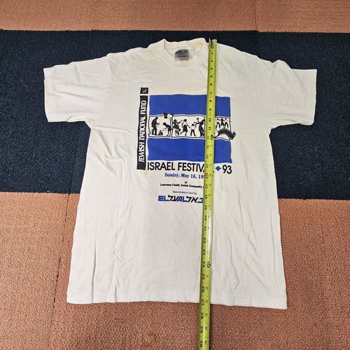 Camiseta Stain Israel Festival 1993 Lawrence Jewish Center Oneita Adulto Mediana k7 - Imagen 7 de 10