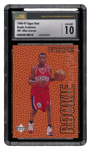 97 TOPPS NBA ALLEN IVERSON PSA10 アイバーソン Graded 1996-97 NBA Hoops Allen Iverson #295 Rookie RC