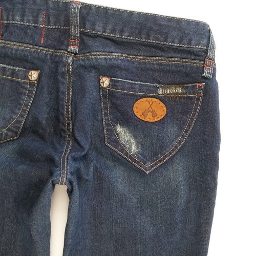 BCBGirls Women Joey Jeans Size 29 Dark Wash Distressed - Picture 8 of 12