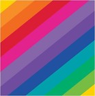 Rainbow 2Ply Paper Beverage Napkins - 16 Count