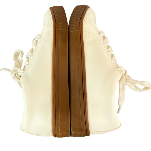 J. Crew Crewcuts Schuhe Jungen Größe 11 weiß Kunstleder Court Sneaker Schnürschuhe - Bild 8 von 17