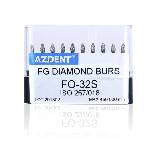 10Pcs/Box AZDENT Dental FG Diamond Burs Drills Set Fit for High Speed Handpiece - Picture 38 of 45