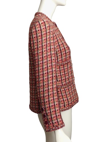 CHANEL- 2002 Multi Color Tweed Blazer, Size 6 - Picture 3 of 6