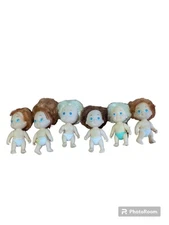 Vintage Tyco Baby Quints Miniature 2.5” Lot Of 6 Babies Different Hair Colorings