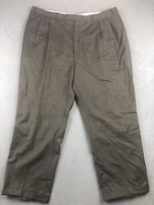 Oscar De La Renta Pants Mens W 47 L 52 Cuffed Dress Pants Cashmere Blend Brown 