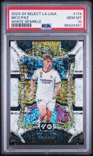 2023-24 Panini Select La Liga #174 Nico Paz White Sparkle RC PSA 10