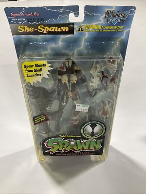 She-Spawn Ultra Action Figure On Card Has Wear Comics McFarlane Toys