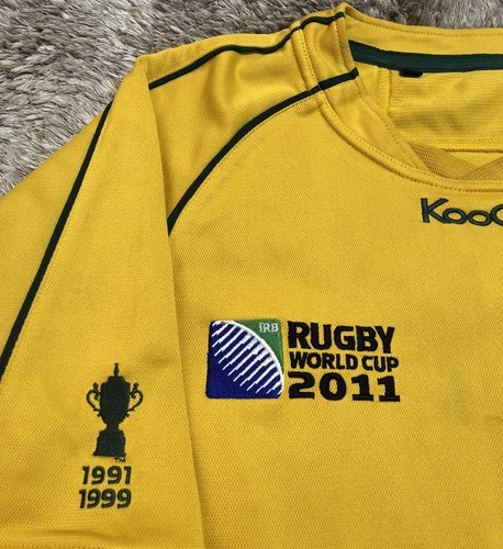 E143 Australia Wallabies Rugby World Cup 2011 Jersey Shirt Kooga Mens 2XL - Picture 5 of 10