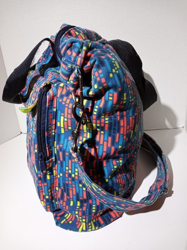 Kavu Big School College Neon Geometric Digital Bag Satchel - Picture 3 of 6