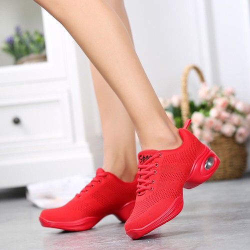 Mujeres Tenis de Baile Cojín de Aire Salón Deporte Jazz Hip Hop Zapatos para Caminar - Imagen 11 de 27