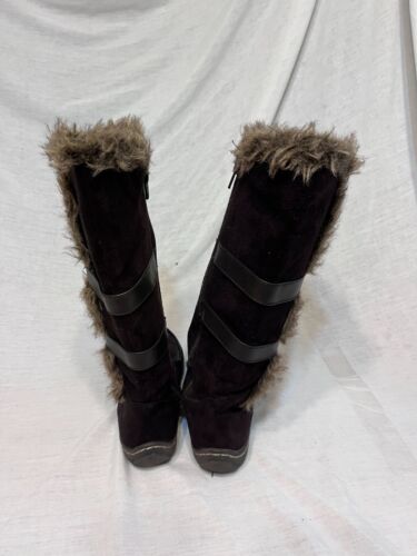 Airwalk Women's Size 6 Furry Warm Brown High Boots Side Zipper - Bild 4 von 6