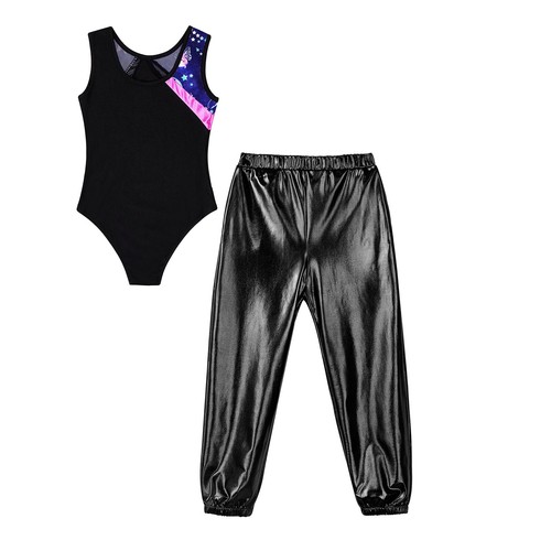 Children Girls Dancewear Round Neck Dance Set Gymnastics Tracksuit Competition - Picture 53 of 115