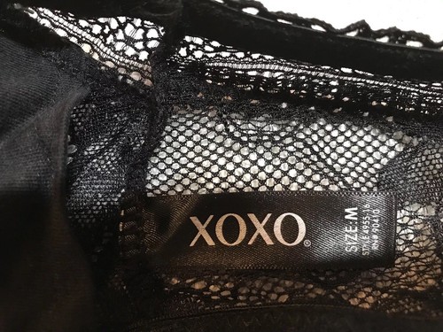 XOXO, tamaño mediano, negro, encaje sin tirantes, sujetador Bandeau, con almohadillas extraíbles. NUEVO. - Imagen 2 de 12
