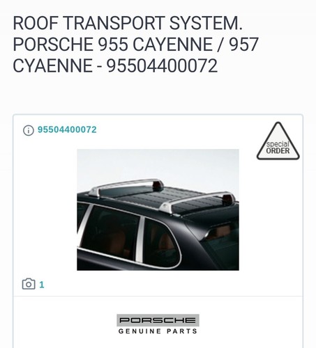 VTG ORIGINAL OEM GENUINE PORSCHE CAYENNE 955,957 ROOF RACK ROOF CROSS BARS 04-10 - Picture 6 of 7
