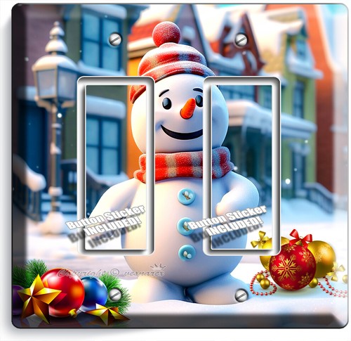 HAPPY SNOWMAN AMERICAN TOWN WEIHNACHTEN LICHTSCHALTER STECKDOSE WANDTELLER WOHNDEKO - Bild 8 von 34