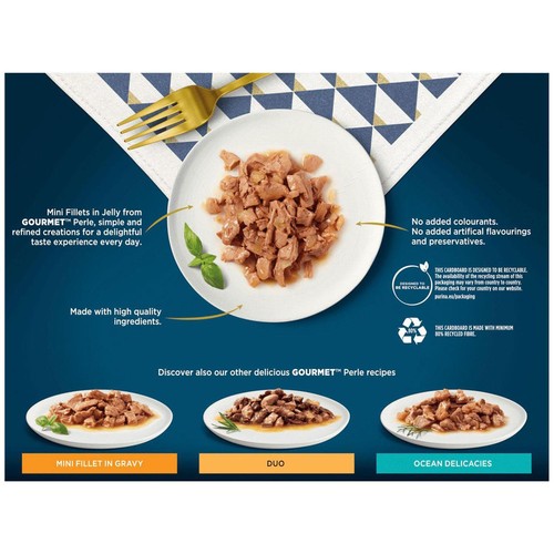 96 x 85g Gourmet Katzen-Nassfutter Perle Country Medley Mini Filets in Gelee - Bild 2 von 7