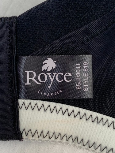 ROYCE 819 SADIE unpadded 30JJ NURSING BRA non wired BLACK/SILVER bnwt - Picture 9 of 13