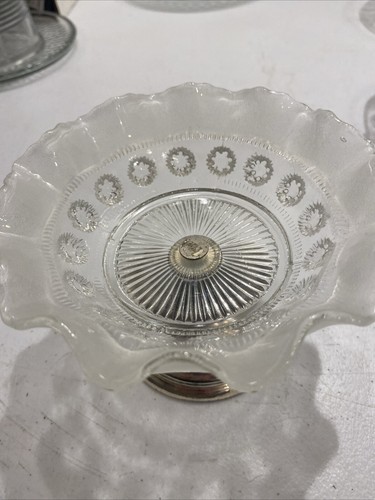 70's Vintage Princess House Glass Candy Nut Dish Removable Copper Pedestal CF - Picture 1 of 14