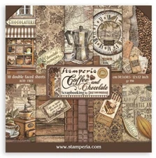 Coffee And Chocolate - Stamperia 12" x 12" Paper Pad 10/pkg Journal Mixed Media