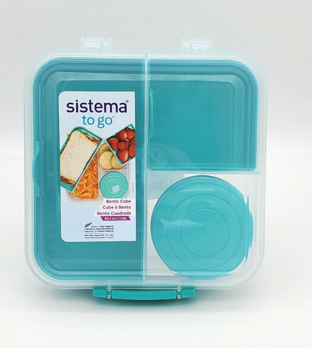 Sistema To Go Bento Cube Lunch Box Food Storage Container 42.2 oz / 1.25 L - Picture 9 of 10
