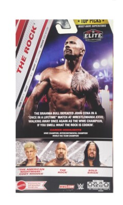 Mattel WWE Elite The Rock Top Picks Wave 4 2024 6” Wrestling