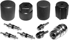 AC A/C System Cap & Valve Cores Santech Rapid Seal Kit Air Conditioning Service