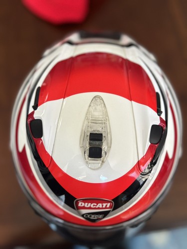 Arai Corsair-X Ducati Corse Speed Motorcycle Helmet - Size XL - EXCELLENT - Picture 4 of 11