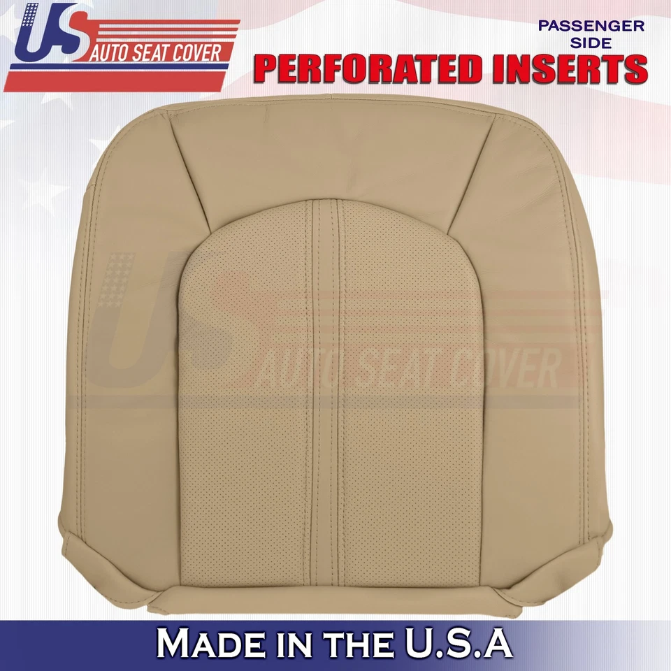 Cubiertas de asiento de cuero tostadas 2 superiores e inferiores para Cadillac CTS 2008 a 2013 para Cadillac CTS Foto 3 de 4